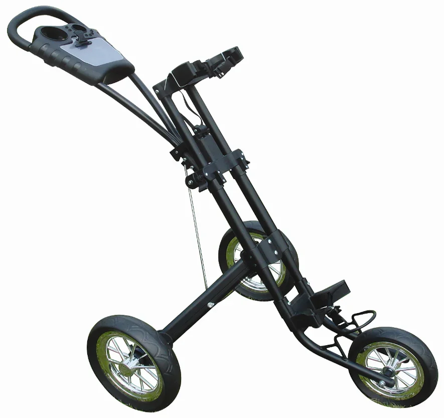 Push Golf Trolley 3-Wheel Golf Cart for Stand Bags