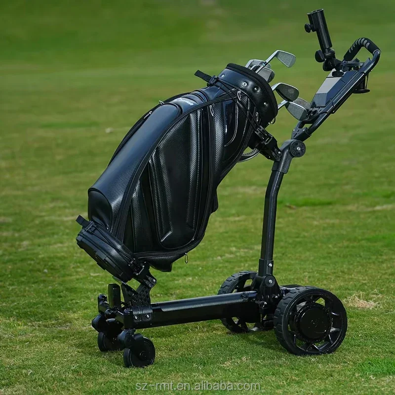 Electric Remote Control Golf Trolley - Folding Follow Me Caddy (45-Hole Design)
