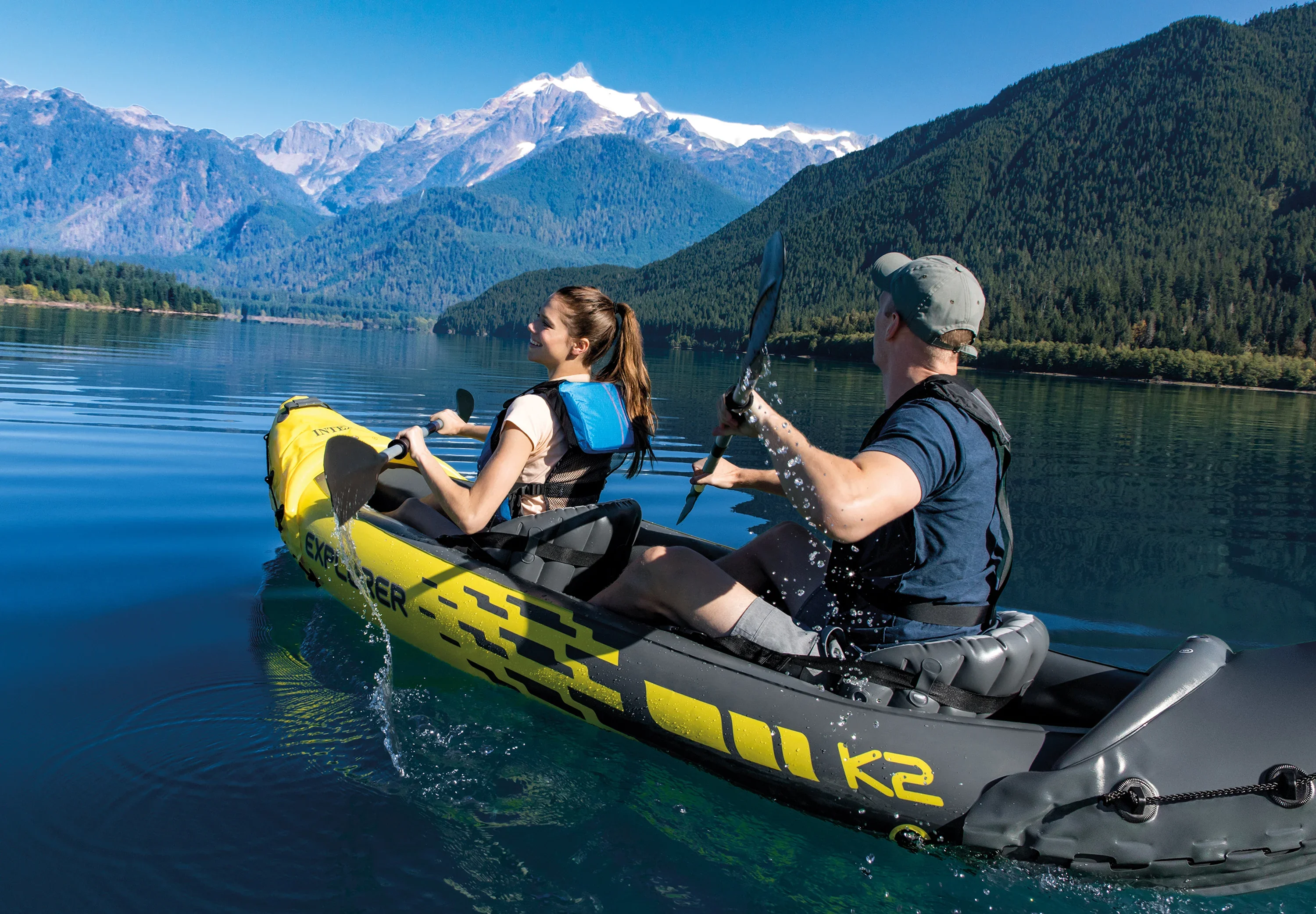 Inflatable K2 Canoe/Pontoon Boat - 68307 Thickened Kayak