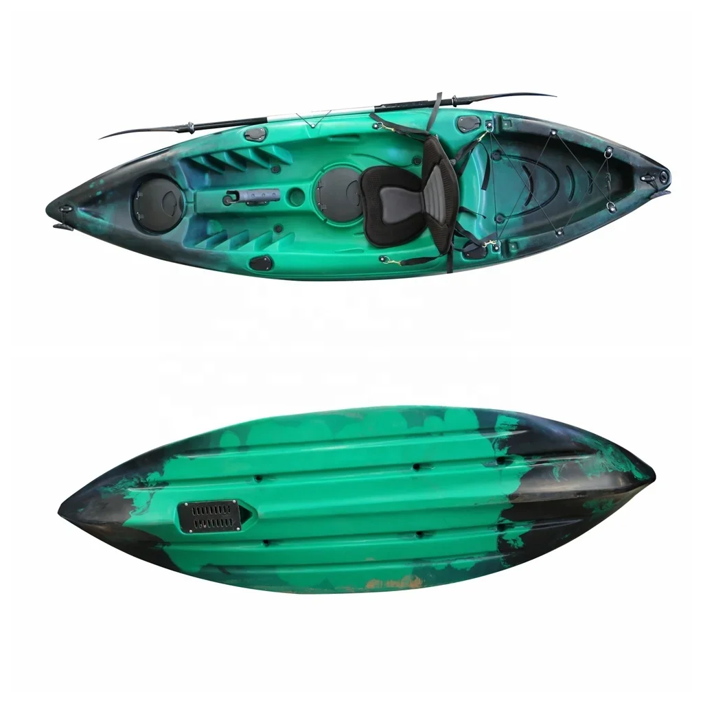 Viking 9ft Paddle Fishing Kayak - Single Seat, Hard Plastic, Deluxe Seat, HDPE Hull