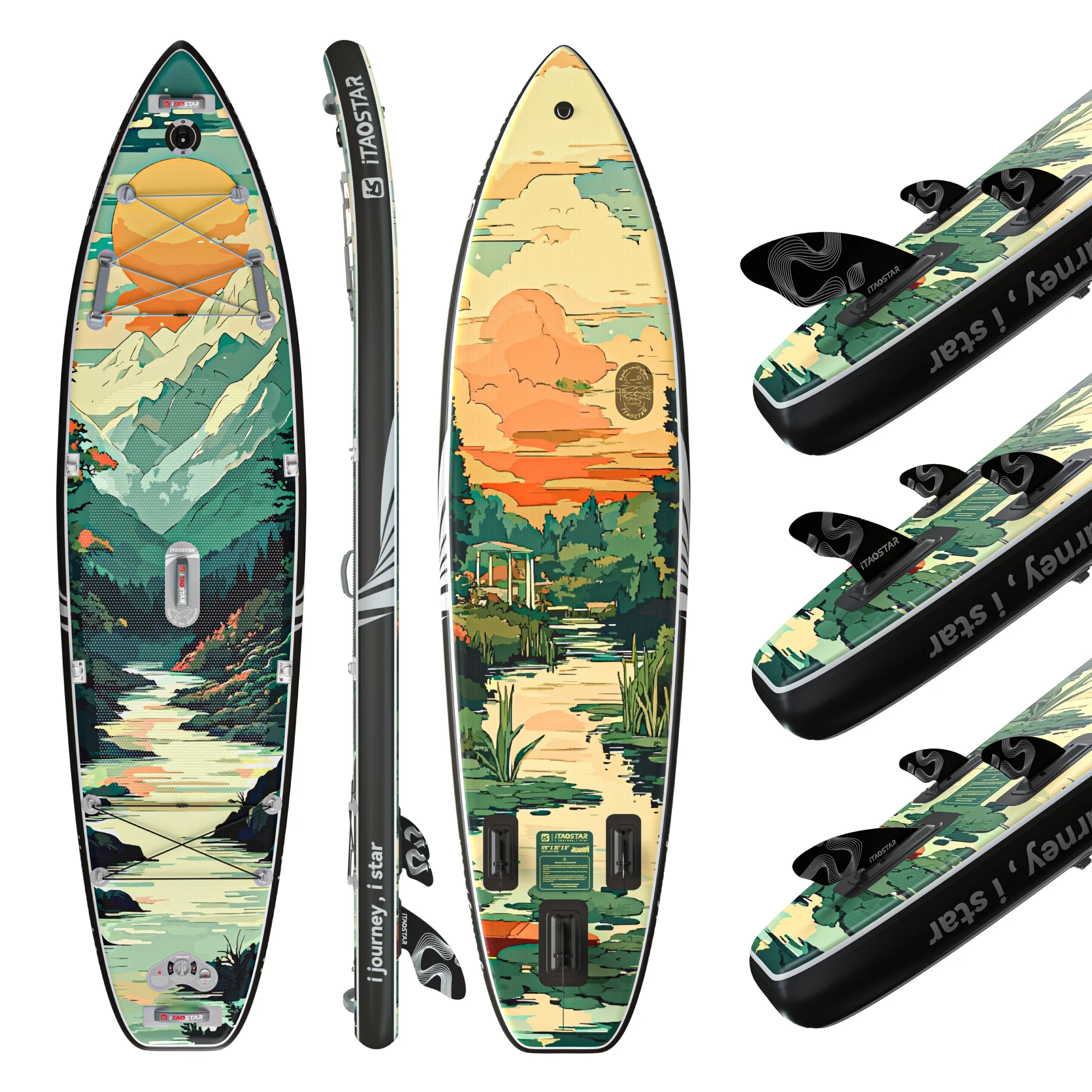 iTAOSTAR Novelty N02C 11'6"x35"x6" Inflatable Touring Fishing SUP Paddle Board Let me know if you need help with any other product titles!