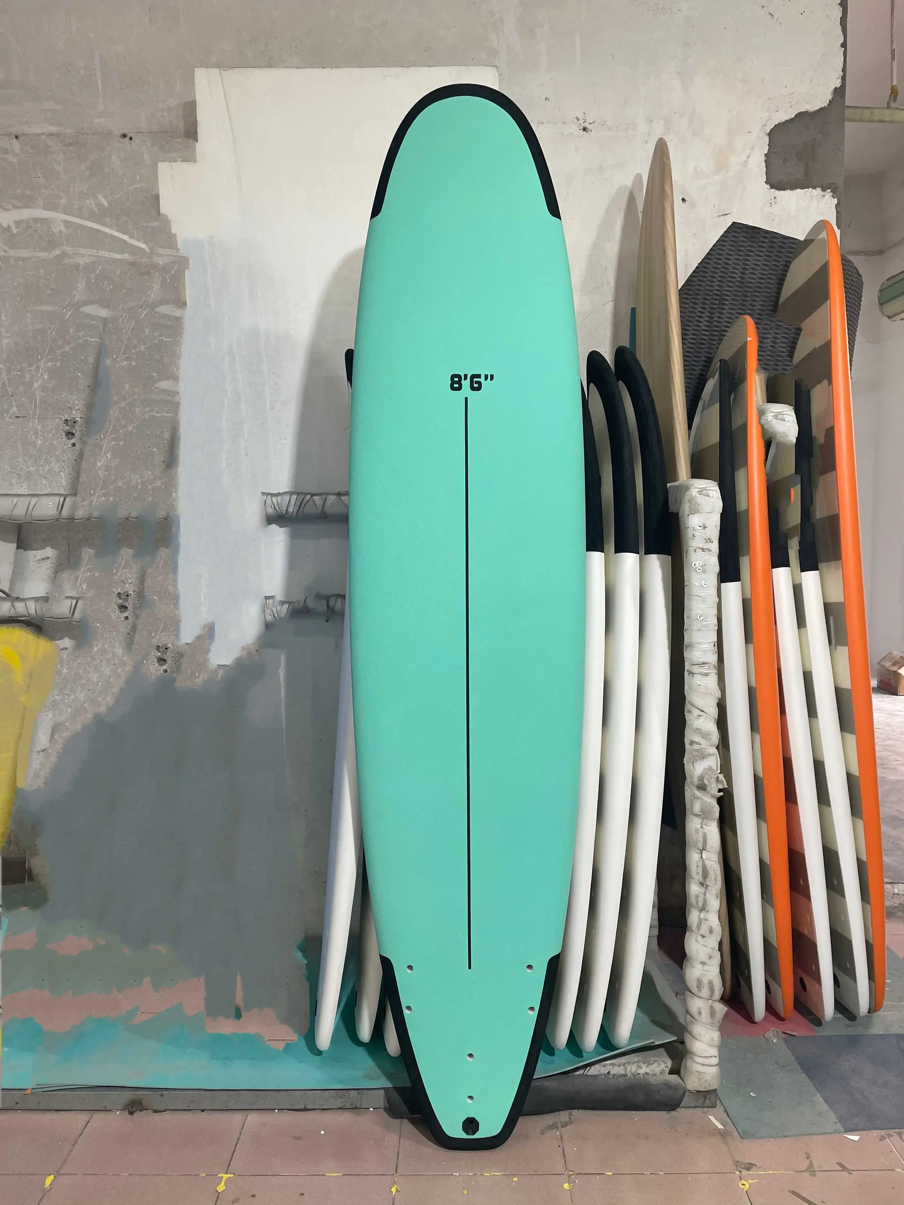 Customizable XPE Foam Soft Surfboard with Heat Laminating - Beginner Friendly EPS/Wood Construction, Includes Bag
