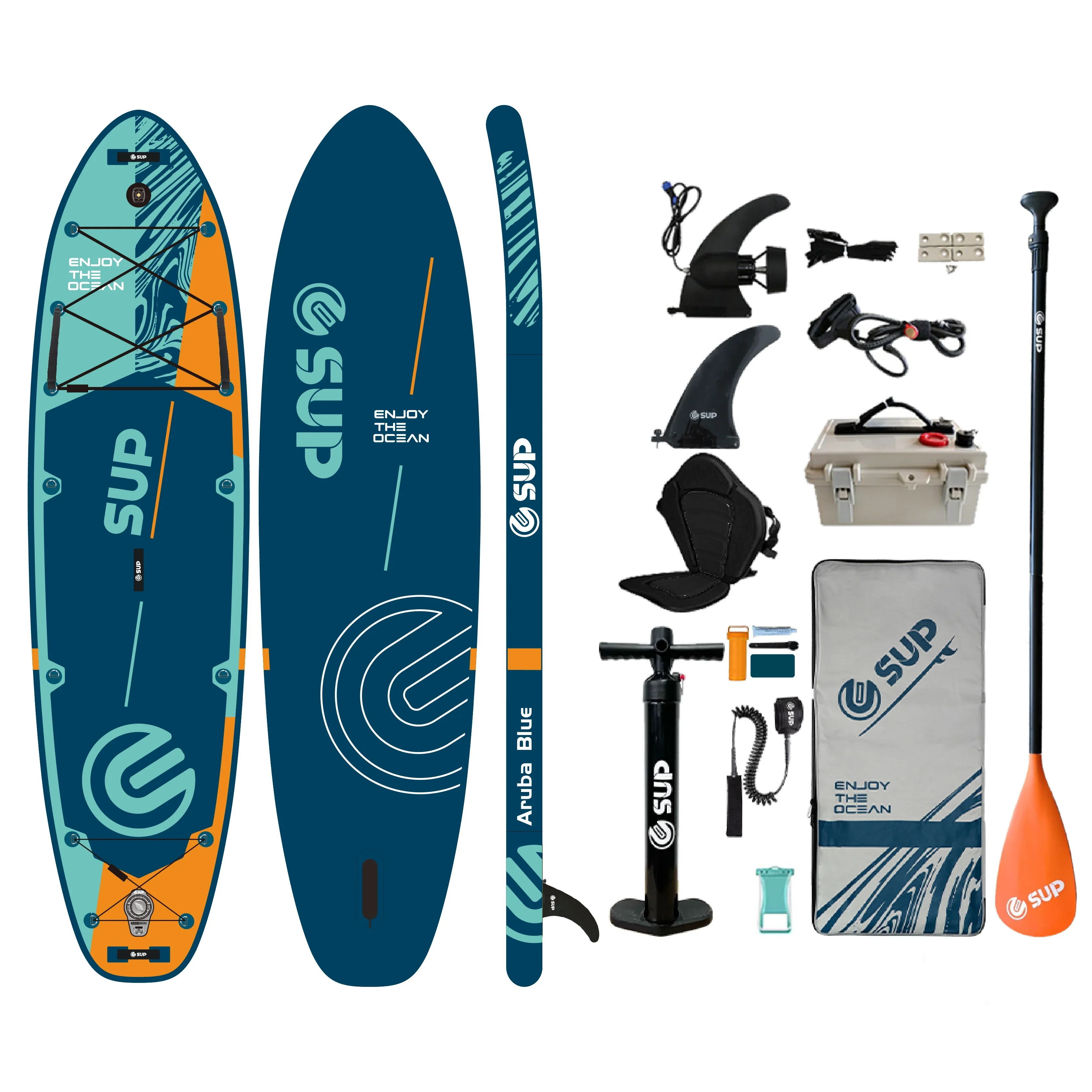 E SUP Electric Surfboard - Electric Fin Stand Up Paddle Board with Motor and Seat for Water Play Surfing