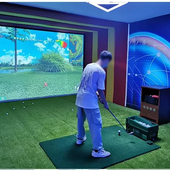 Holographic Projection Indoor Golf Simulator: Digital Swing Game Equipment & Sports Console
