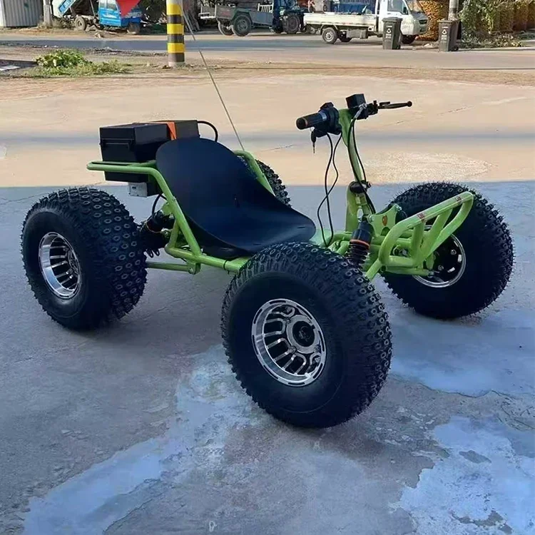 High-Speed Electric Go-Kart 1000W 48V for Track Racing, 8"/10" Tires, Long-Range Battery