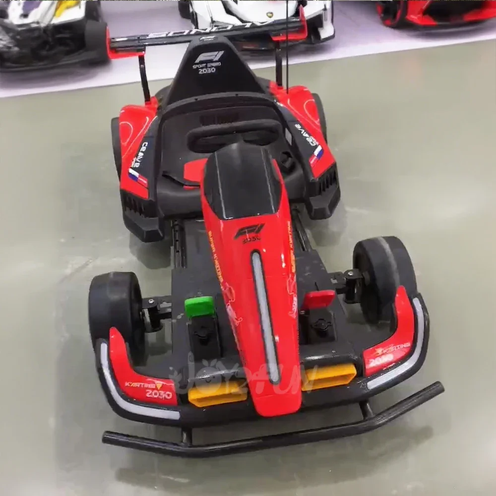Dual Drive 24V Big Motor Electric Go-Kart for Adults & Kids Adjustable Speed, Length
