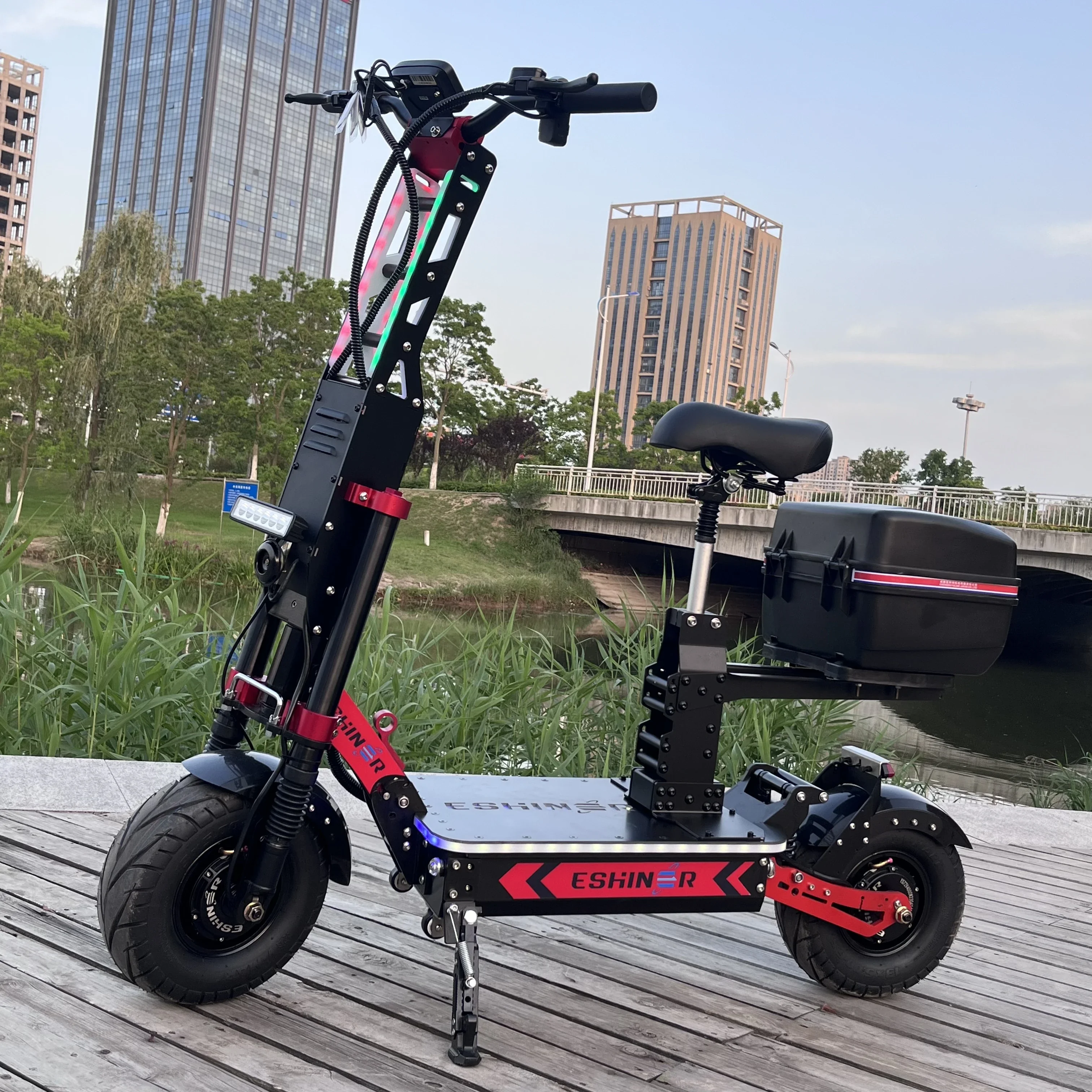 High Technology 13-14 Inch Fat Tire Electric Scooter, Dual Motor 10000W/15000W, 72V, Powerful Adult Scooter