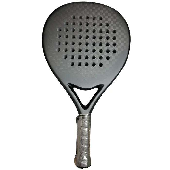 Full Carbon 12K Padel Racket - Factory Hot Waterdrop Shape, Graphite, No Logo