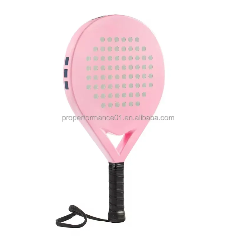 Custom Logo Professional Fiberglass Pink Padel & Beach Tennis Racket