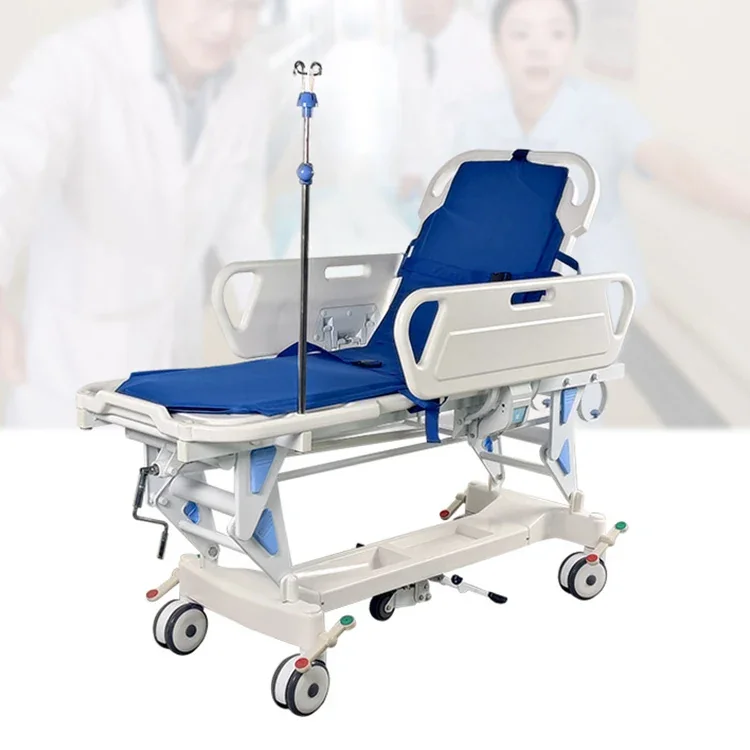 Multifunction Manual ICU Emergency Patient Transport Trolley & Stretcher - ORP-PT02