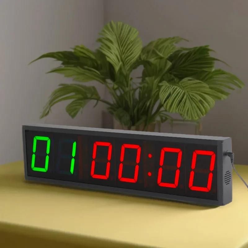 CHEETIE Custom Large LED Gym Clock - Workout & CrossFit Timer for Exercise Timing