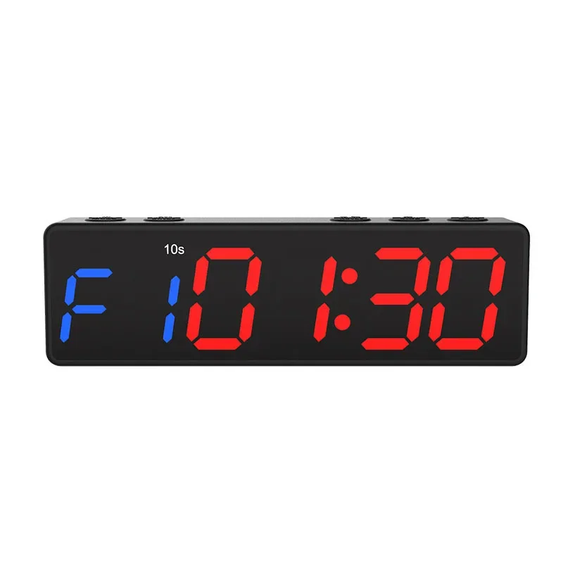 J&R Home Electronics Exercise Accessories 6-Digit LED Clock Shot Crossfit Gym Watch Timer with Buttons & Stopwatch