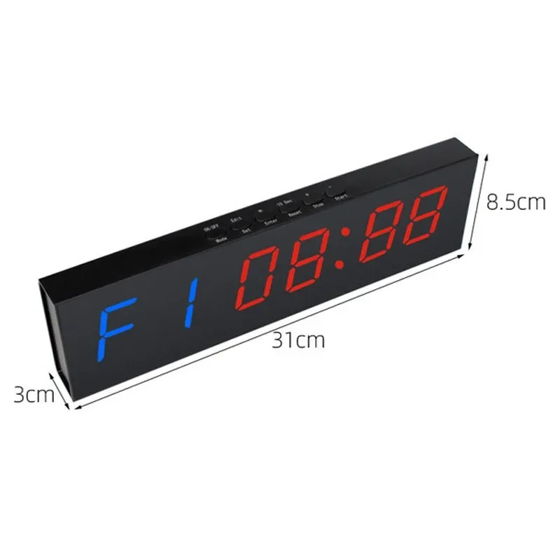 6-Digit LED Electronic Gym Timer: Boxing Timer with Remote Control (Countdown & Count-Up) for Games & Training