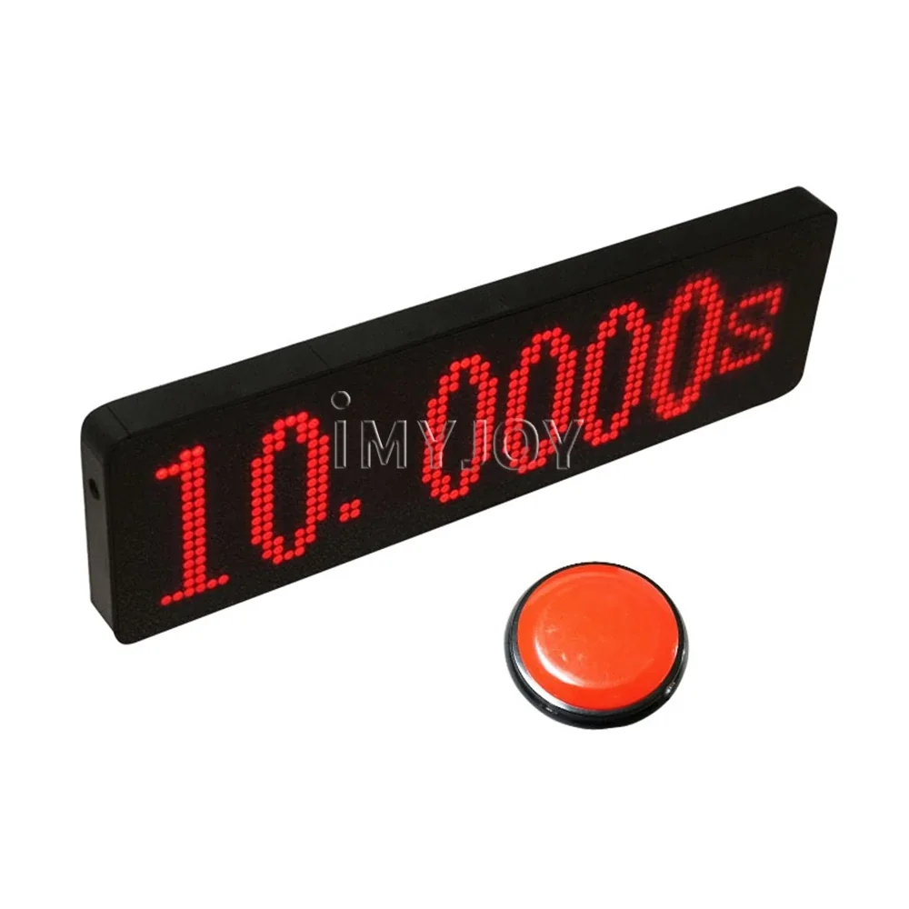 Large Game Clock - Red LED Display, Digital Chrono Stopwatch Timer with Start/Stop Button