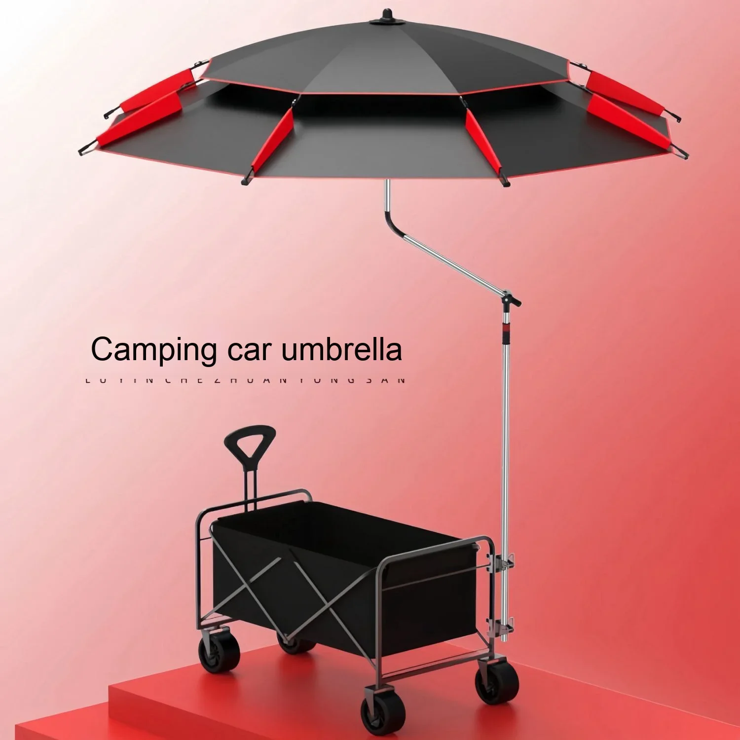 Ruvell Large Double-Bend Outdoor Sunshade Stall - Sun & Rain Protection for Camping, Cars, Fishing