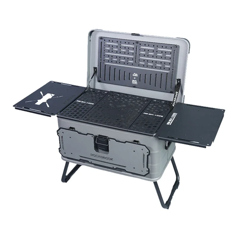 Custom Aluminium Tool Case - Metal Fishing Seat Enclosure, ROCKBROOK C47, Storage for Travel, Camping & Kitchen Use