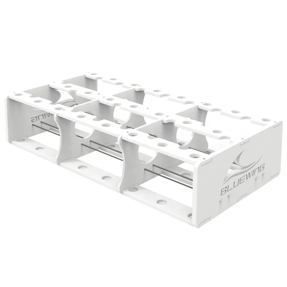 Aluminum Bent Butt Fishing Rod Rack: Large Capacity Storage for 45 Rods & Reels