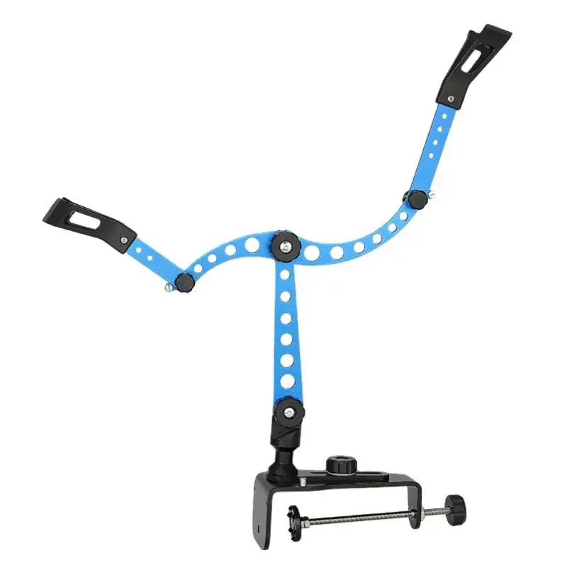 Adjustable Power Lock Folding Aluminum Fishing Rod Rack for Boats & Rafts - 360 Rotation