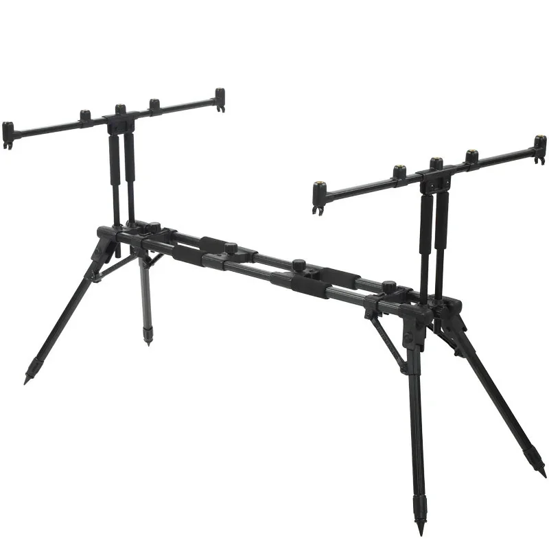 Portable Aluminum Alloy Fishing Rod Rack - Three to Four Pivot Adjustable Bracket - for Sea Rods