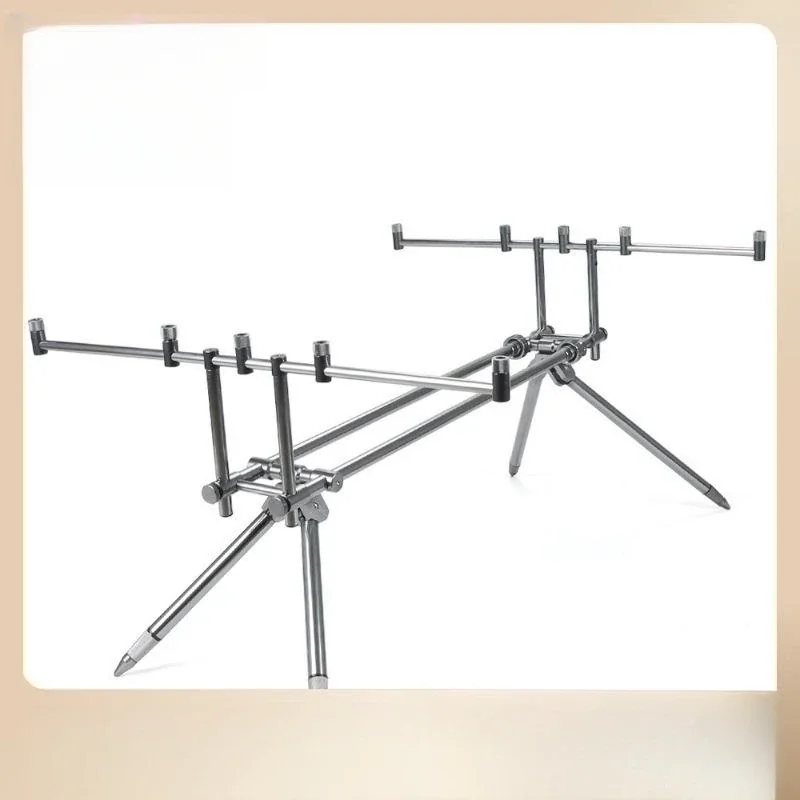 Portable Foldable Telescopic Fishing Rod Rack - Aluminum Alloy - for Carp & Long Casting Rods