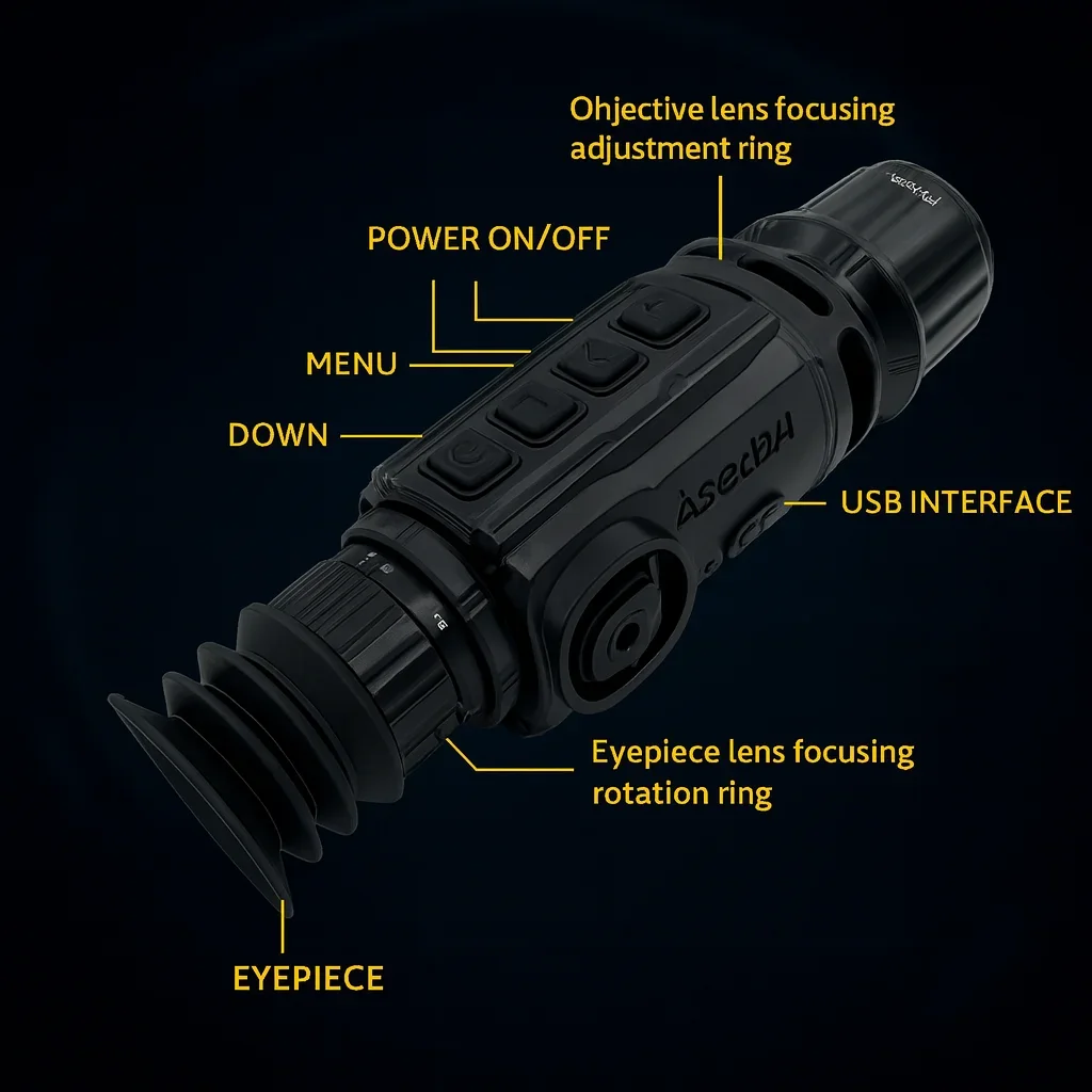 TS219 Thermal Hunting Scope: High-Resolution Night Vision Monocular for Outdoor & Wildlife Observation