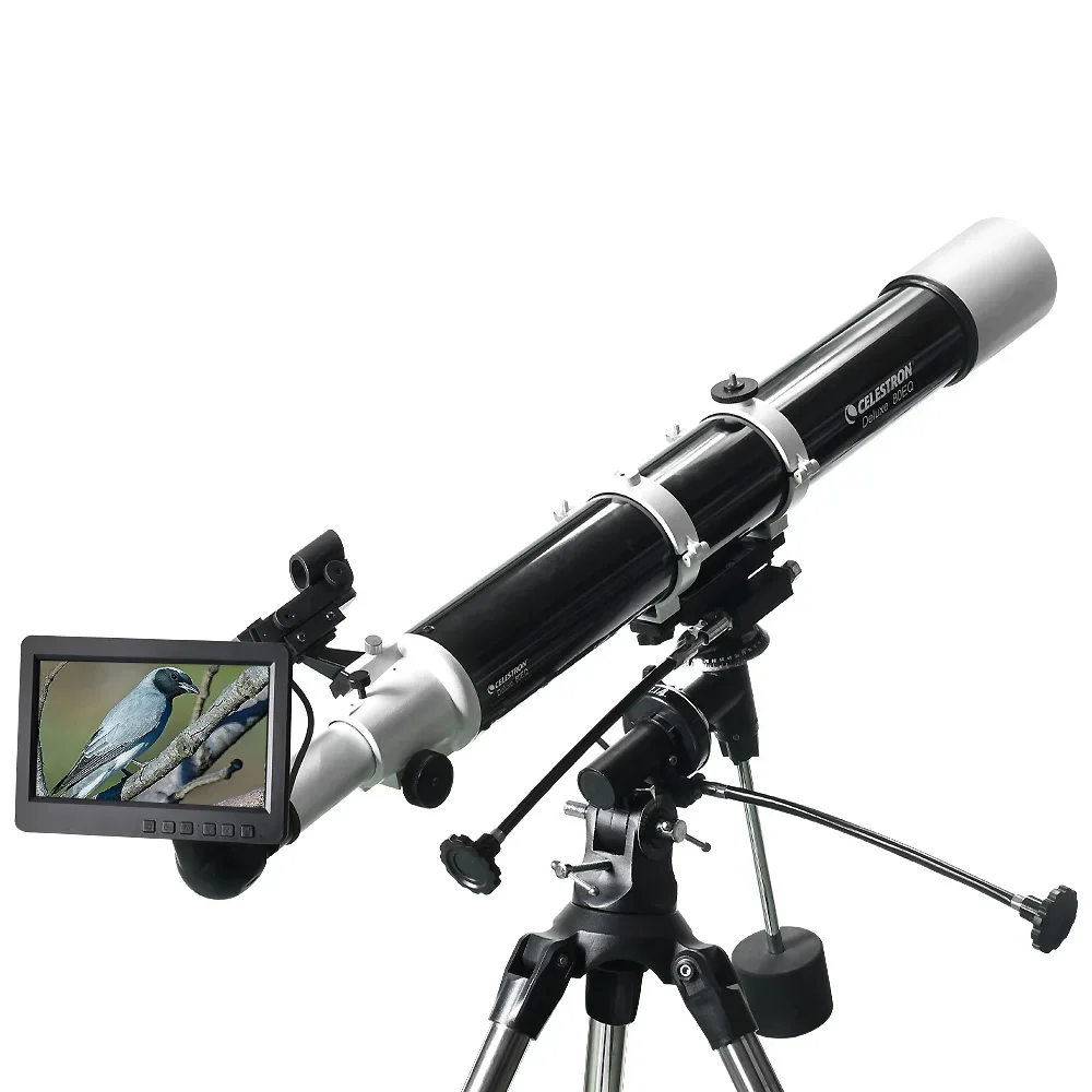 7-Inch Astronomical Telescope with Electronic Eyepiece Recorder for Stargazing and Planetary Imaging HD Astronomy Mirror
