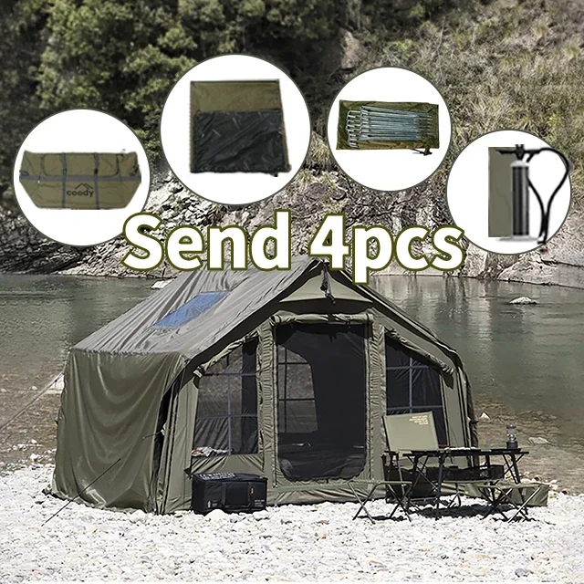 Customizable Family Camping Tent: Coody Inflatable Outdoor Air Tent for Durable Waterproof Use