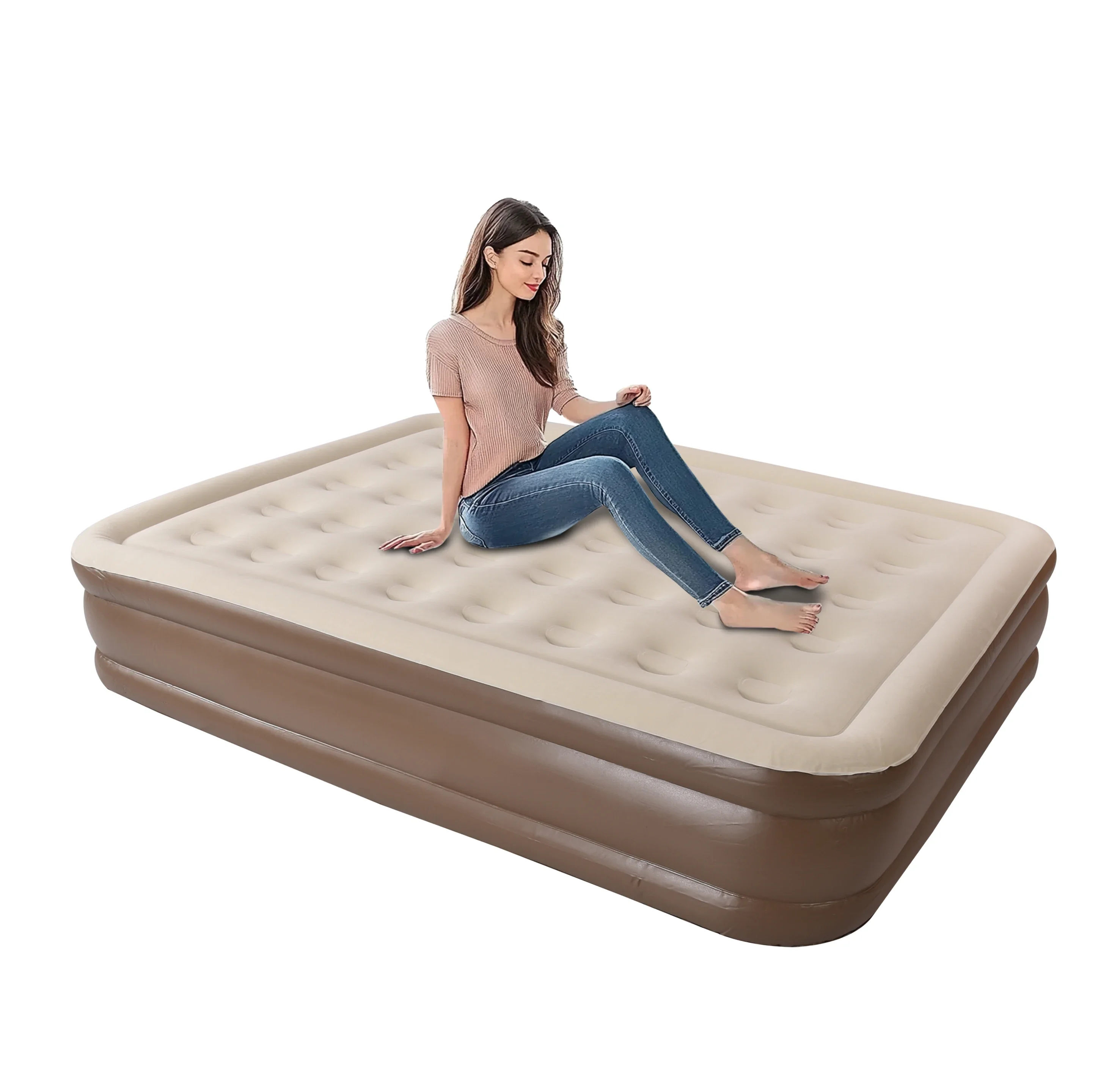 Wholesale 49-Hole Air Mattress with Built-in Pump - Colchon Inflable, Camping, Outdoor, Portable Inflatable Bed
