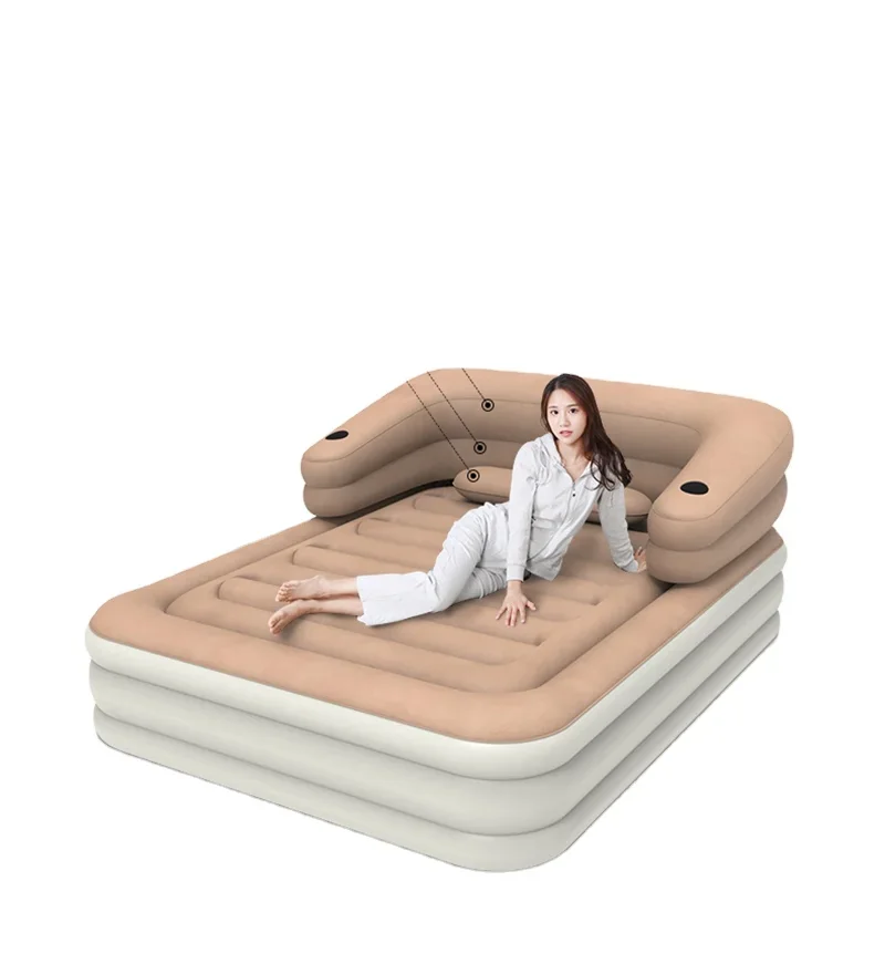 European Style Inflatable PVC Air Mattress for Home Use