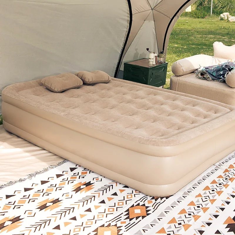 Super Tribe Double Sleeping Bag Inflatable Mattress - Foldable Air Mattress for Indoor/Outdoor Use