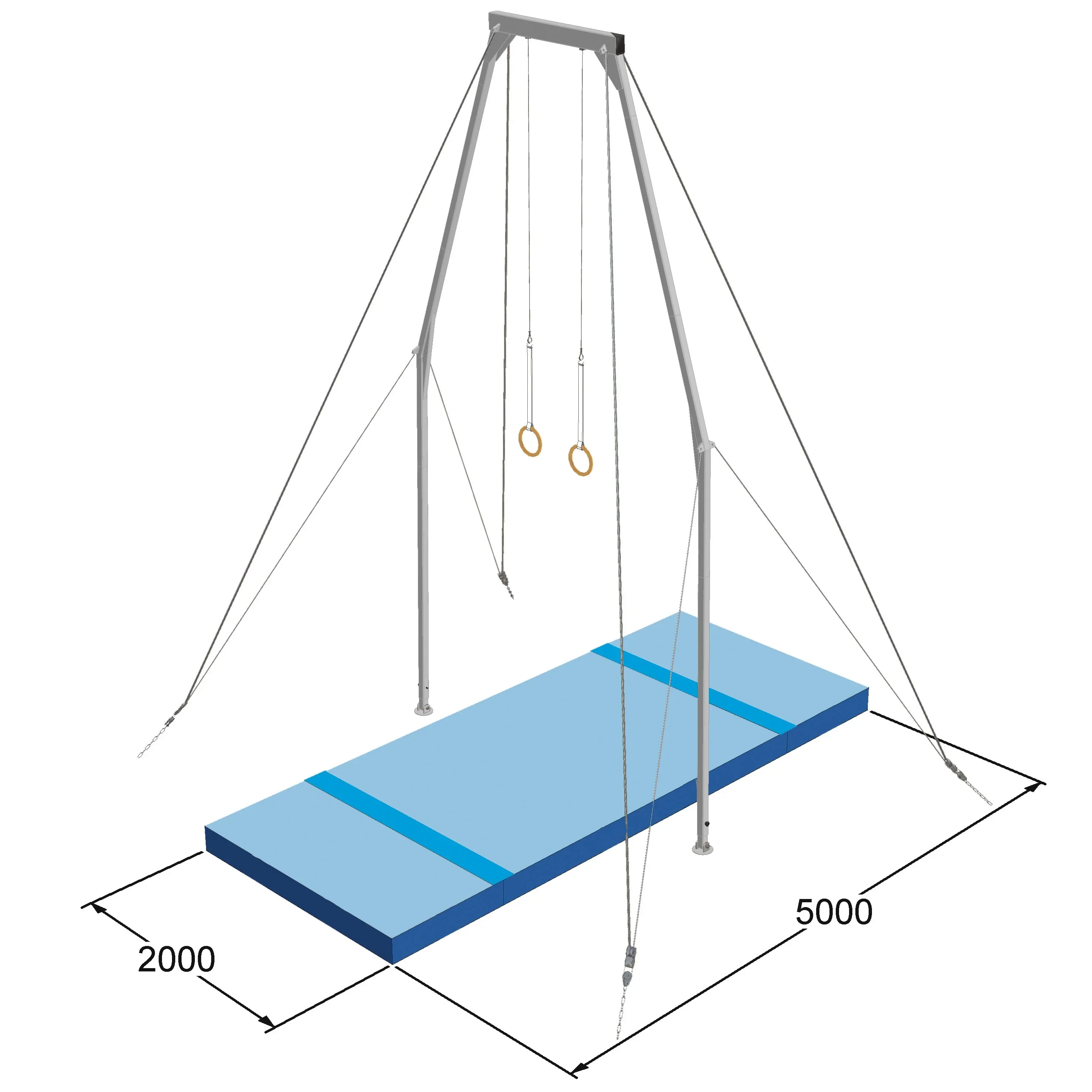 High Bars Landing Mat Set - FIG Specifications for International Line Gymnastics
