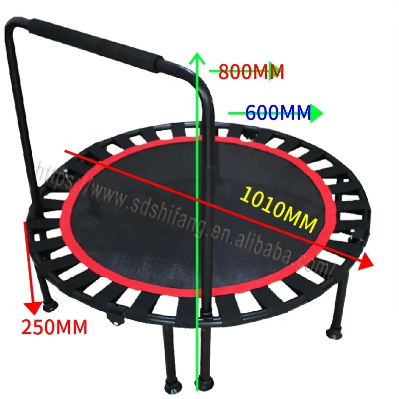 40-Inch Stainless Steel Mini Trampoline for Home Gym & Exercise (Adults & Kids)