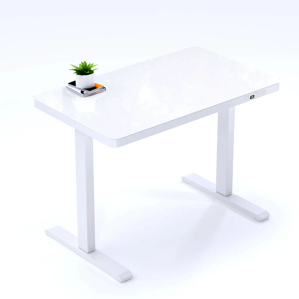 Modern Electric Lift Office Desk | Height Adjustable Glass Standing Desk for Gaming & Home Office | Model: [Insert model number here]