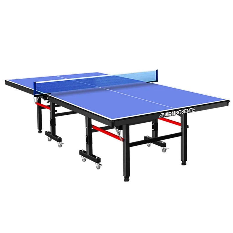 Foldable Indoor Single-Player Table Tennis Table with Wheels