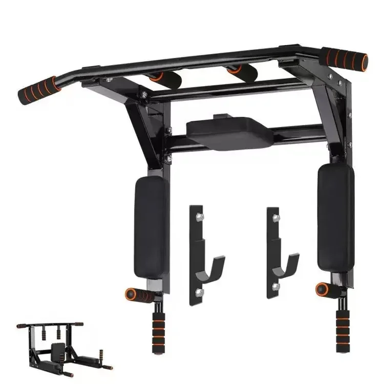 Heavy Duty Fitness Dip Station Indoor Home Gym Wall Mounted Pull Bar Model: BBSHD02 32mm Horizontal Bar Multi-Function Workout