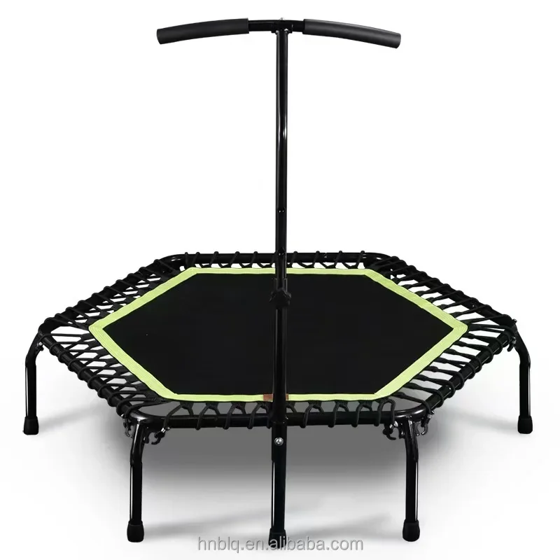 Portable Bounce Exercise Fitness Trampoline - Max Weight Capacity 400 lbs - Indoor/Outdoor Use, Includes Jump Rope for Kids & Adults