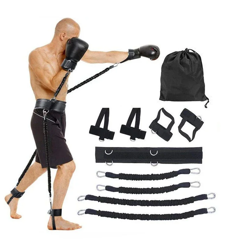 Boxing & Sports Resistance Band Set: Bounce Trainer for Leg Strength, Agility & Speed Training (Football & Basketball)