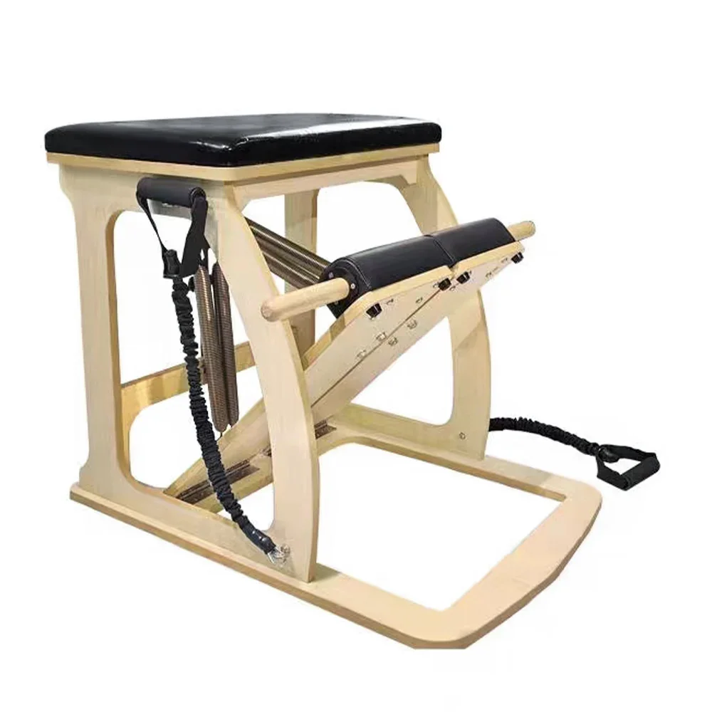 Maple Wood Body Balanced Yoga Studio Reformer Pilates Machine with Wunda Chair
