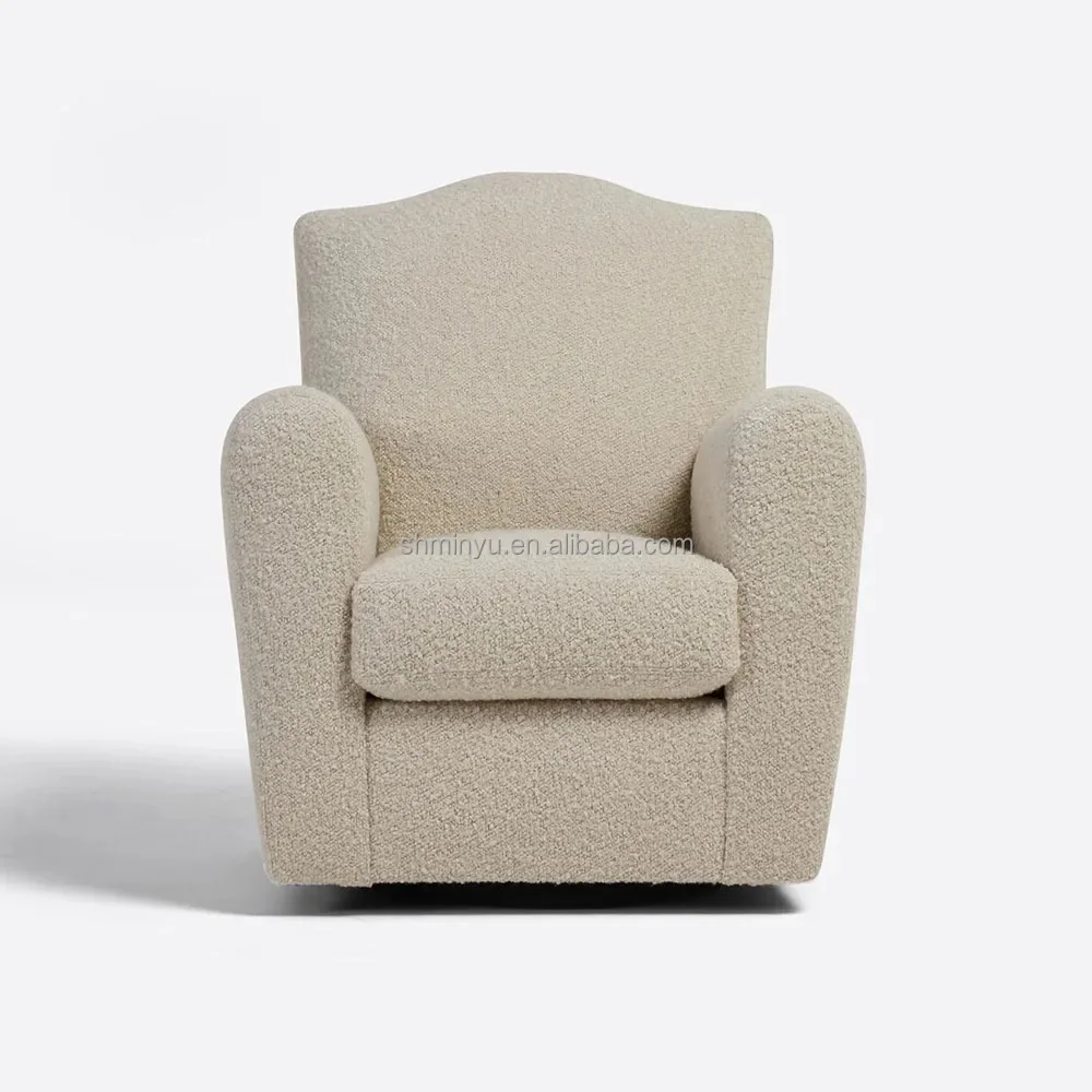 Contemporary Swivel Lounge Chair - Luxury Fabric Accent Chair for Living Room, Hotel, Apartment