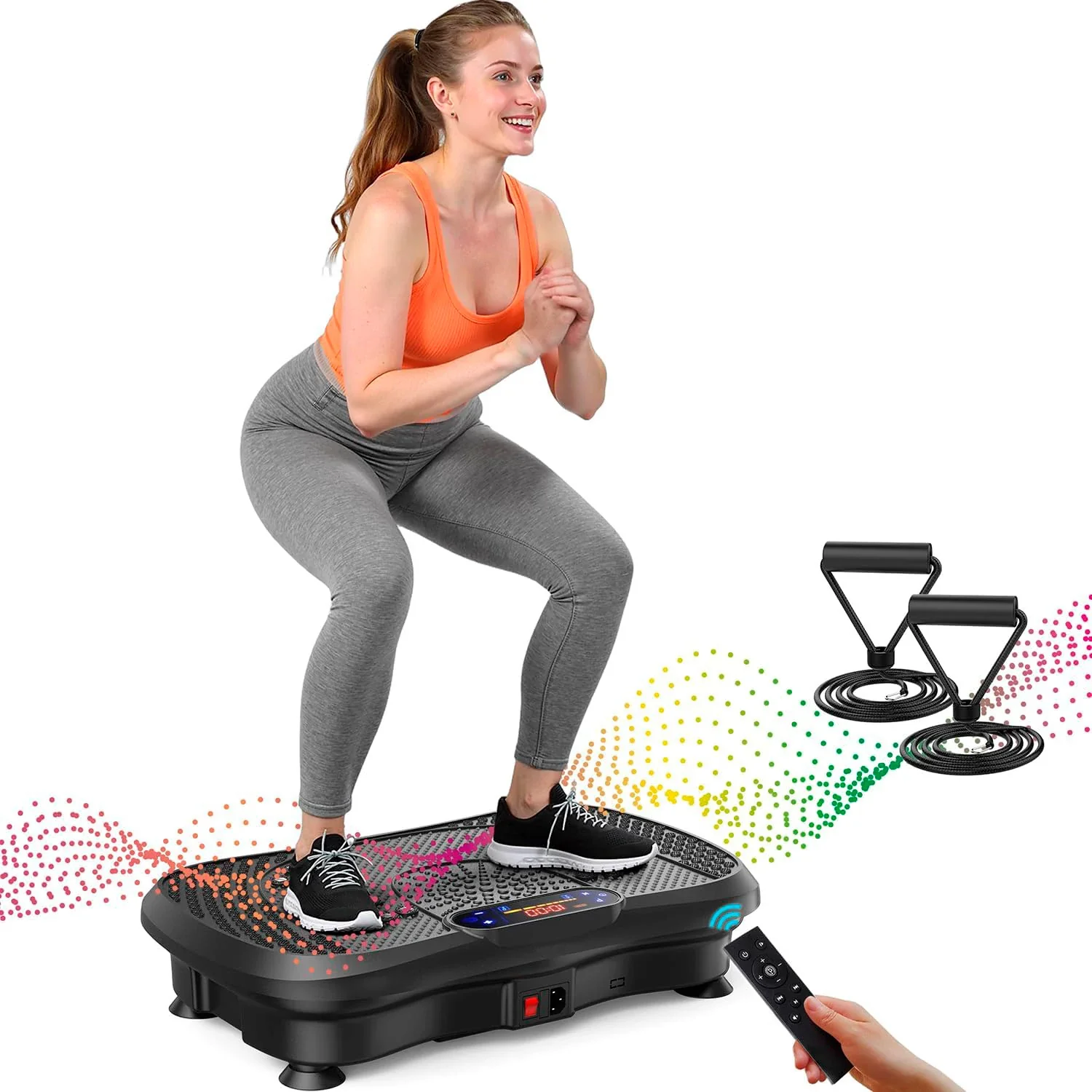 Y Home Trainer Power Vibration Plate ABS Vertical Fitness Platform for Body Slimming & Massage