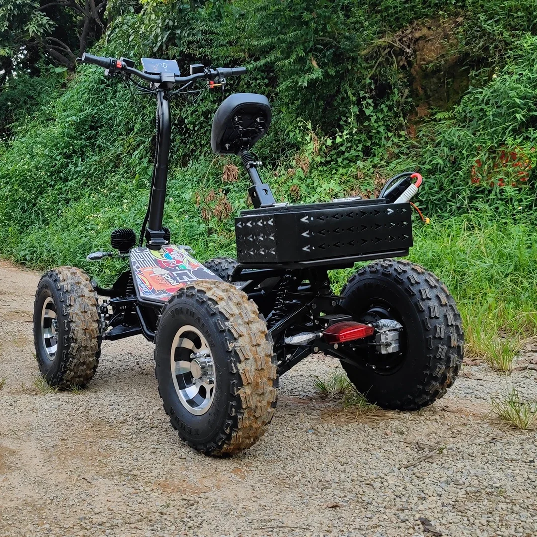 Electric ATV with 10000W Motor, Full Suspension & Oil Brakes, 60V System, 4 Wheels
