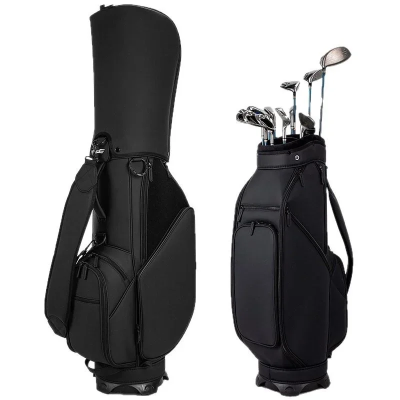 Customizable PU Waterproof Golf Cart Bag for 14 Clubs - White/Black/Gray