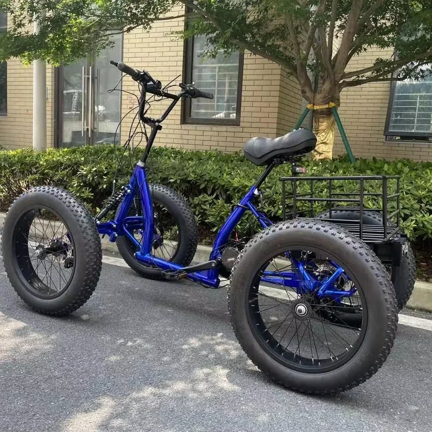Electric Cargo Bike with Mid-Drive Motor and 20" Fat Tires - Heavy Duty Utility E-Bike