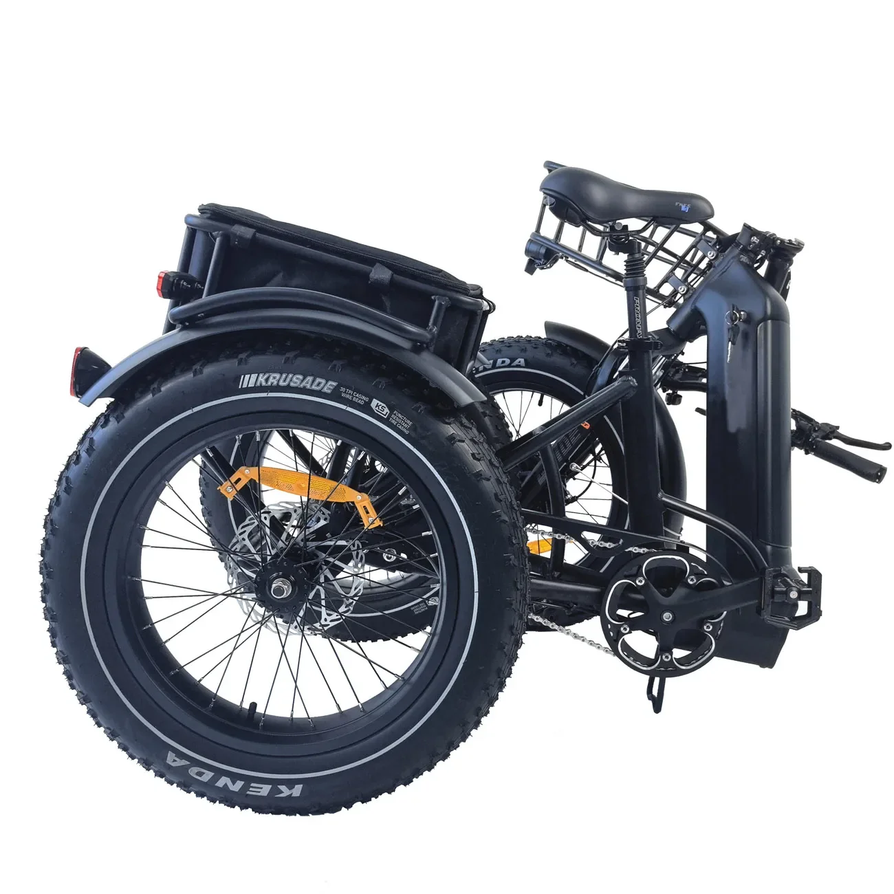 QUEEN E/20" Folding Electric Trike Fat Tire 3-Wheel Electric Tricycle Adult Cargo Electric Bike
