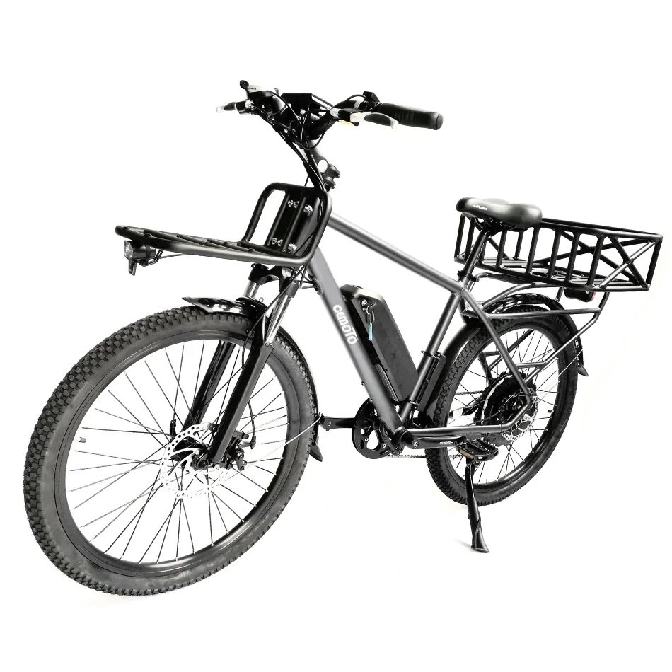 USA Best-Selling Long Range Cargo E-bike - Heavy-Duty Electric Bicycle, 48V 500W/750W, 26" City eBike for Men